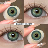 1pair Color Contact Lenses with Eyes Natural Blue Contact Lenses Brown Pupils Beauty Gray Lenses Yearly Green Contacts