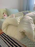 Pure Cotton Bedding Set Dormi Student Tee-Piece Suite Double-Border Design Soft Comfortable All-Season Bedding Collection