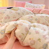 New 3D Carved Milk Fleece Single Duvet Cover Thicken The Warm Quilt Cover in Autumn and Winter Skin-friendly Bedding