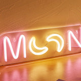 Chi-buy LED Neon MOON USB Powered Neon Signs Night Light 3D Wall Art Bedroom Living Room Decor Lamp Signs