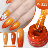 16 Colors of Thermochromic Gel Nail Polish - Trendy Autumn/Winter Thermochromic Gel Nail Polish with LED Gloss and Shine for a S