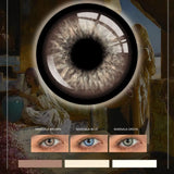 Brown Colored Contact Lenses With Prescription 14.5mm 6 Months Disposable Blue Soft Lens for Eye Makeup
