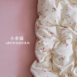 New class A knitted cotton, Tianzhu cotton double-layer yarn four-piece set, simple and skin-friendly, student dormitory