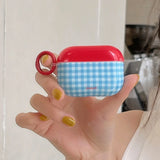 Retro Plaid For Apple AirPods1/2 3 4 Pro 2 2nd Generation Wireless Bluetooth Earphone Charging Box Case Girl Soft Silicone Cover