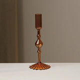 Retro Glass Candle Holder Wedding Supplies Candlelight Dinner Candlestick Props Ornament High Footed Candlestick Home Decoration