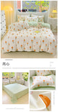 100% Cotton Bedding Set Soft Skin-friendly Four Piece Set Single Couple Flower Printed Comforter Duvet Cover Set for Adults Kids