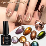 5pcs Coffee Sunset Cat Magnetic Gel Nail Polish Set Glass Beads Magnetic Semi Permanent Soak Off UV Gel Varnish Nail Supplies