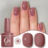 10ML Gel Nail Polish Solid Color Glass Gel Varnish Nail Art Gel Spring Summer Gel Nail Soak Off UV Gel Gel Vernis