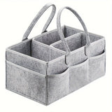 Large Capacity Travel Felt Storage Bag, Portable Multi-functional Felt Organizer Tote Pouch for Cosmetics Sundries Arrangement