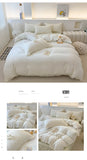 Princess Style Bedding Sets Ruffle Lace Bow Quilt Cover Romantic Print Bedclothes Home Decor Woman Girl Bedroom Duvet Cover 4pcs