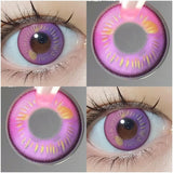 Colored Contact Lenses Lalens Anime Blue Cosplay Cartoon Pink Purple Red Brown Color Contacts Eye Lens Eyes Half Year 2Pcs
