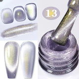 10ml Pink Gold Water Light Cat Magnetic Gel Polish HEMA TPO FREE Aurora Glitter Crystal Soak Off UV Varnish Manicure
