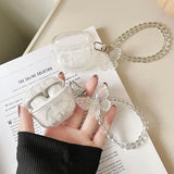 Flower Hearts Butterfly Soft Silicone Earphone Case For Lenovo LP40 TWS Bracelet Pendants Clear Case for Lenovo LP40 Pro Cover