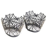 Halloween Cupcake Wrappers, Spider Web Cupcake Wrapper, Halloween Party Decorations Supplies 36Pcs