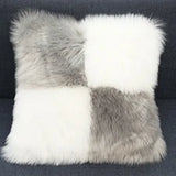 Includes Pillow Insert Living Room Sofa Pillow Cushion Color-blocked Plush Cushion Cover Machine-washable Sofa Pillow Home Decor
