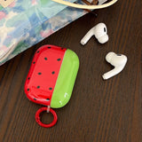 New Lovely Summer Watermelon Gloss Silicone Earphone Case for AirPods 4 AirPods Pro 2 AirPods 1 2 3 Soft Cover With Keychain