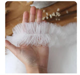 White Lace Lace Ribbons Accessories Lace Trim Handmade DIY Extended Clothes Pleated Sewing Decorative Fabric Skirt Hem Fabric