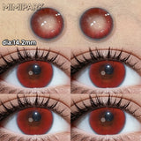 Big Diameter Natural Style Colored Contacts 2pcs Multi-Tone Y2K Lenses for Wedding Party Gift 0.00D No Power