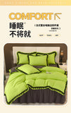 Princess Style Bedding Set Ruffle Duvet Cover With Lace Soft Four Piece Set Quilt Cover Bed Skirt Pillowcase Girls Bedroom Decor