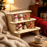 A Multi-tier Wooden Desktop Shelf, Suitable for Home Storage and Display, a Desktop Display Stand