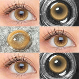 Colored Contact Lenses Lalens Monaco Brown Amber Blue Gray Red Violet Color Contacts Eye Lens Eyes Half Year 2Pcs