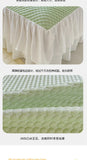 2/3pcs Summer Cooling Bed Skirt Set Class A Princess Mattress Cover Single Soft Mat Room Decor Bedspread Ice Silk Bean Cool Mat