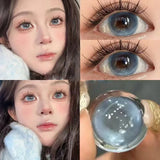 1Pair New Korean Lenses Myopia Blue Eyes Colored Contact Lenses Beauty Pupils Soft Natural Lens Green Prescription Lenses