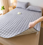 1pc Quilted Thick Mattresses Toppers Waterproof Mattress Pad Cover All-Season Elastic Corner Straps Fits Up To 30cm Bed