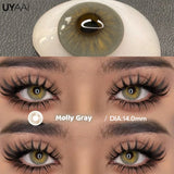 Wild Color Payoff Color Contacts Lenses Unique Multi-Tonal Radiating Design for Mesmerizing Eyes, Brown/Green/Gray,