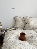 Pure Cotton Double Layered Lace Four Piece Bedding Set Cute South France Secret Garden Cartoon Design Bed eet Cover Duvet C...