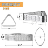 10PCS Fan-Shaped Pastry Rings Stainless Steel perforate non-stick Cake Mousse Tart Ring profession French Pastry Baking Tools