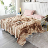 Khaki Tie Dye Print Throw Blanket Super Soft Warm Shawl for Living Room Bedroom Hotel Fluffy Comfortable Multifunctional Blanket