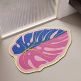 Modern Tropical Monstera Leaf Bathroom Mat Soft Diatom Mud Anti-Slip Shower Rug Fast Water Absorbing Toilet Entrance Floor Pad