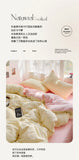 Solid Color Bedding Set Kids Twin Full Queen Size Washed Cotton Single Couple Duvet Cover Set Quilt Cover Pillowcases Bed Linen