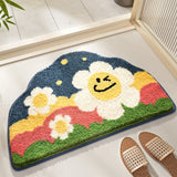 Forest Tufting Bathroom Mat Soft Tufted Hills Plants Carpet Bedside Rug Area Floor Pad Bedroom Doormat Aesthetic Home Room Decor