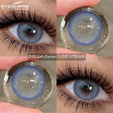 2pcs Natural Colored Contact Lens Gray Pupils Color Lens Blue Beautiful Pupil Brown Lenses Yearly Red Eyes Contacts