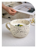 Nordic Style Matte Splashed Ink Drinking Mug Household Simple Breakfast Milk Cups Fashion Office Handgrip Large Coffee Cup