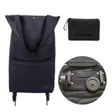 New Portable Shopping Trolley Bag Foldable with Wheel Supermarket Tug Bag Reusable Large Capacity Fruit Vegetables Organizer Bag