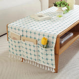 1pcs New Minimalist Mesh Dust-proof Tablecloth Thick Strap Storage Desktop Decorative Towel Multi Specification Tassel Table Mat