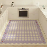 Bohemian Style PVC Leather Kitchen Rug Waterproof Oil-proof Stain-resistant Easy Clean Floor Mat Home Decoration Carpet Tapis