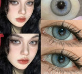  New Color Contact Lenses for Eyes 1Pair Natural Contact Lenses Gray Eye Pupils Blue Contacts Yearly Cosmetic Eye Lenses