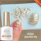 Green Guava Gel Nail Polish Cat Magnetic Light 10ml Sparkling Glass Bead Soak Off UV LED Varnish Salon Maniucre