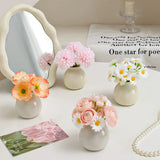 Cream style ceramic vase hydroponics dried flowers flower arrangement desktop ornament home office decoration
