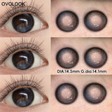 14.5mm Full Pupil Coverage Natural  Black Contact Lenses Ctarry Micro Glitter Sparkly Colored Contact Lenses Half Year