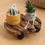 Mobile Flower Rack Flower Holder Bonsai Tray Roller Base Frame with Universal Wheels