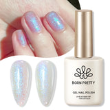 15ml Aurora Glitter Gel Nail Polish Iridescent Pearl Shimmer Effect Soak Off UV LED Manicure Varnishes