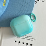 Simple Style Sky Blue Gradient Earphone Case  For Apple AirPods Pro 2 Soft Protection Cover For AirPods 1 2 3 4 Headphone Shell