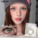 1 Pair Colored Contact Lenses Natural Gray Pupils Eyes Contact lenses Green Soft Contacts 14.20mm
