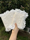 A5 Book Jacket, Lace Lace, High Aesthetic Book Cover, Adapt To The Manual Ledger, Fabric Protective Cover,