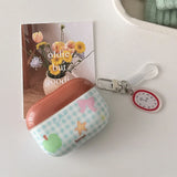 korea lovely green apple bow plaid for airpods 4 earphone case for airpods 1 2 3 pro 2 soft silicone protection cover coque